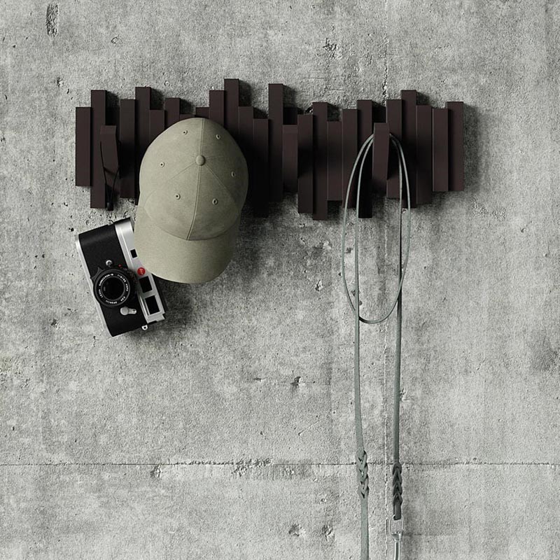 Perchero de pared Sticks x5 plegable Umbra