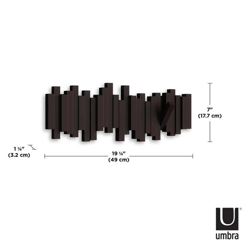 Perchero de pared Sticks x5 plegable Umbra