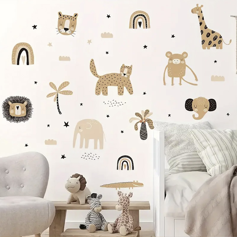 Vinilo stickers adhesivos infantil Jungla