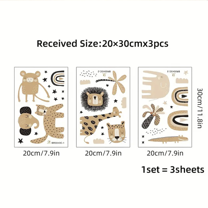 Vinilo stickers adhesivos infantil Jungla