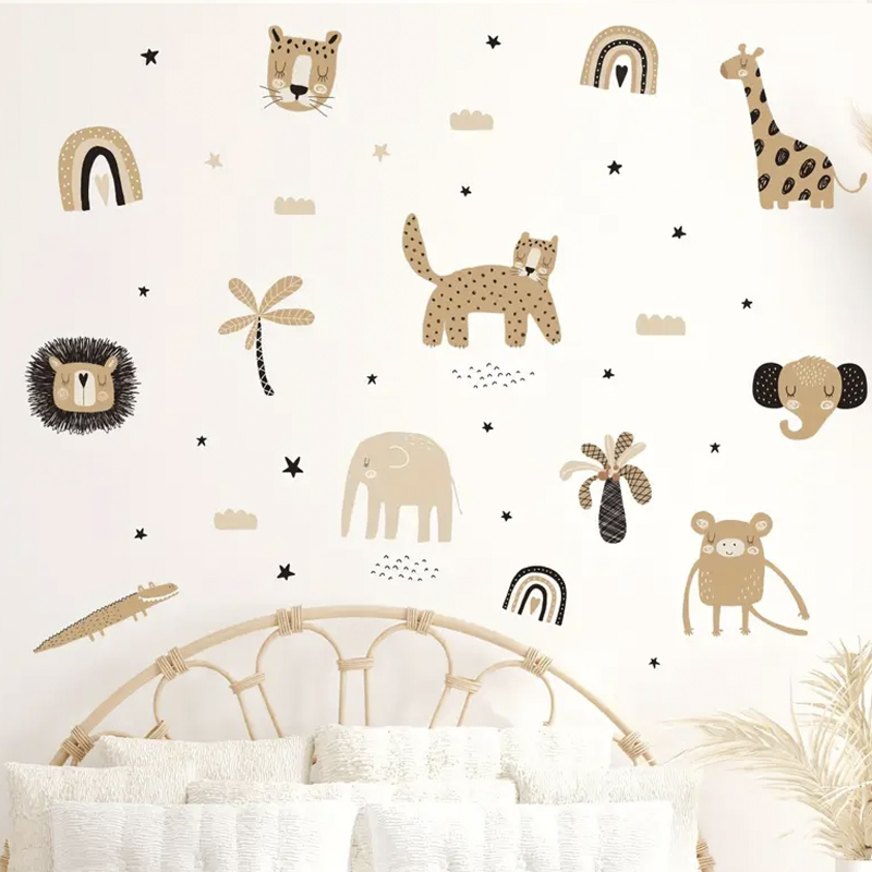 Vinilo stickers adhesivos infantil Jungla