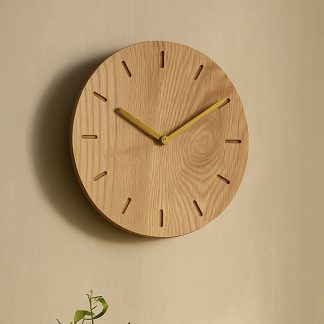 Reloj redondo en madera maciza ROIA