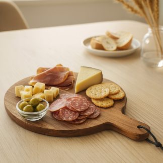 Tabla de madera redonda Origen